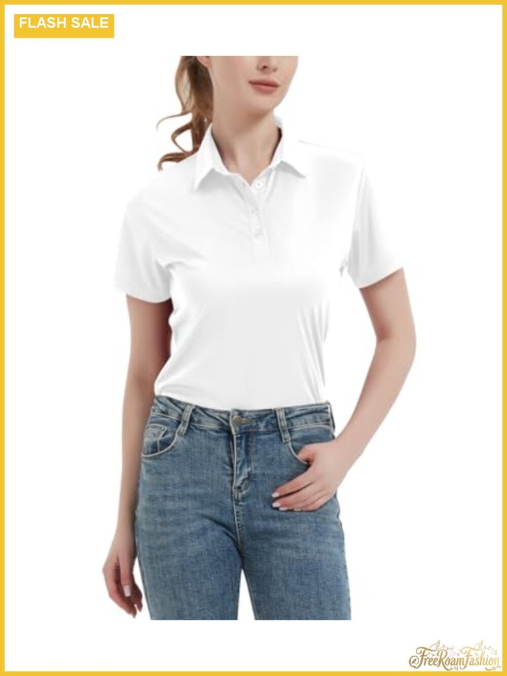 Women's Polo Shirt UPF 50+ Quick Dry Short Sleeve Collared Golf Shirt